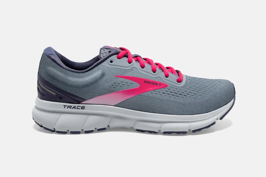 Brooks Israel Trace Road Running Shoes Womens - Grey/Pink - DJS-418752